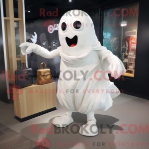 White Ghost mascot costume...