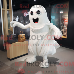 White Ghost maskot kostume...