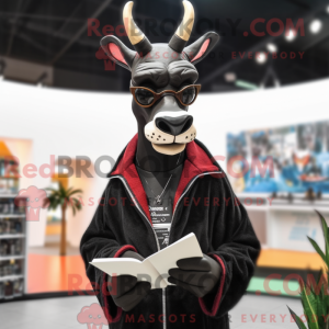 Black Okapi mascot costume...