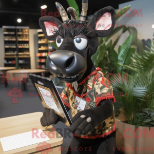 Zwart Okapi-mascottekostuum...