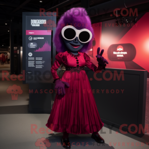 Máscara de vampiro magenta...
