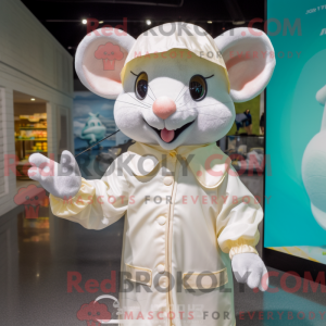 Cream Mouse mascot costume...