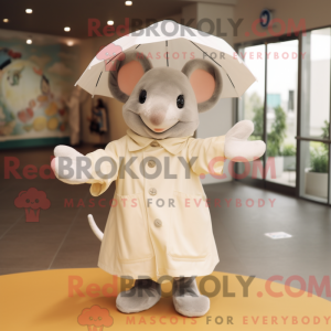 Cream Mouse mascot costume...
