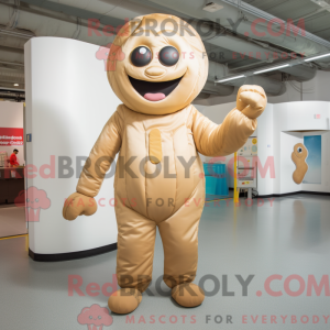 Tan Candy mascot costume...
