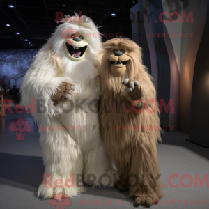 Tan Yeti mascottekostuum...