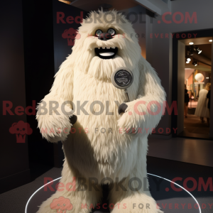 Tan Yeti maskot kostume...