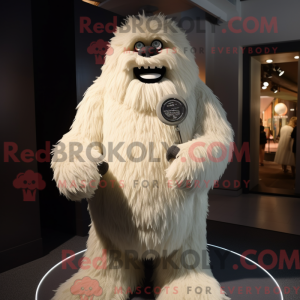 Tan Yeti maskotdraktfigur...