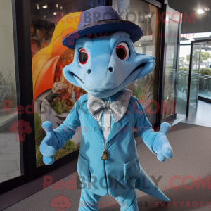 Sky Blue Chupacabra mascot...