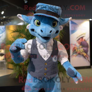 Sky Blue Chupacabra mascot...