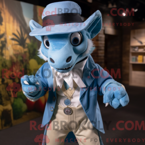 Sky Blue Chupacabra mascot...