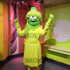 Lime Green Spaghetti mascot...