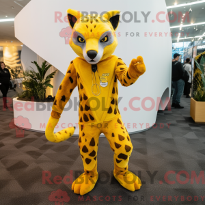 Yellow Civet mascot costume...