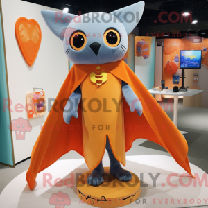 Orange Bat mascot costume...