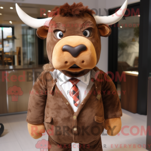 Brown Bull maskot kostume...