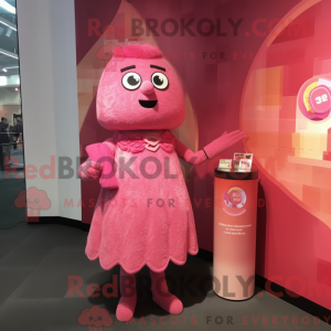 Maskottchenkostüm Pink...