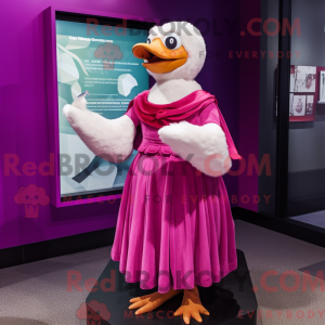 Magenta Goose mascot...