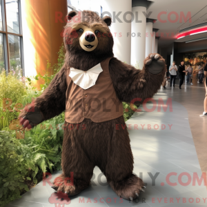 Brown Sloth Bear mascot...
