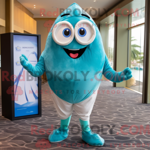 Cyan Oyster Maskottchen...