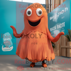 Rust Whale mascot costume...