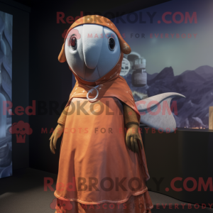 Rust Whale maskot drakt...