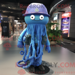 Blue Jellyfish maskot...