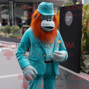 Cyan Orangutan mascot...