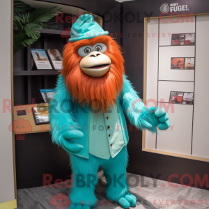 Cyan Orangutan mascot...