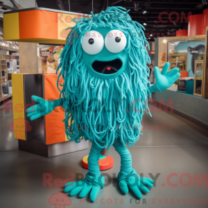 Turquoise Spaghetti mascot...