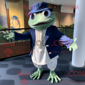 Navy Frog mascot costume...