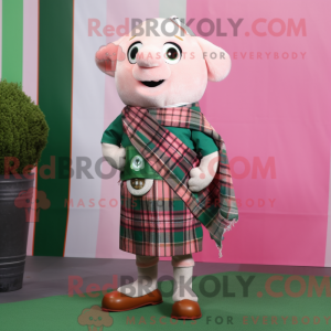 Pink Irish Flag mascot...