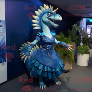 Blue Spinosaurus mascot...