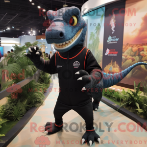Black Lizard mascot costume...