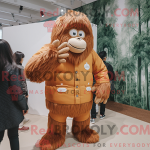 Tan Orangutan mascot...
