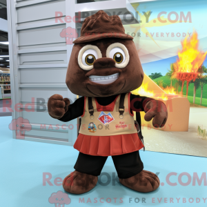 Brown Fire Eater mascot...