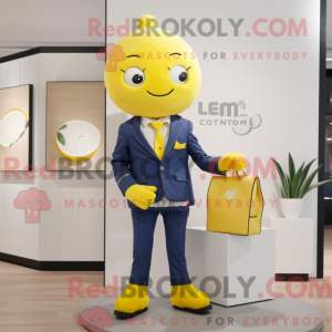 Navy Lemon mascot costume...