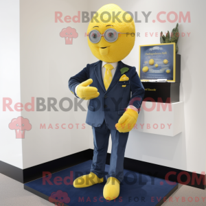 Navy Lemon mascot costume...