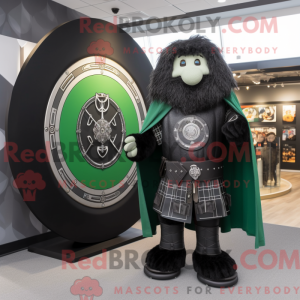 Sort Celtic Shield maskot...