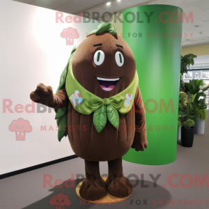 Brown Green Bean mascot...