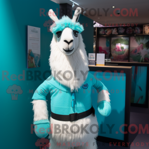 Cyan Llama-maskotkostyme...