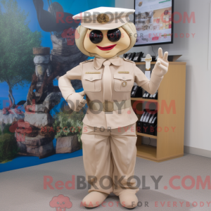 Figura de máscara Beige...