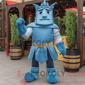 Cyan middelalderlig ridder...