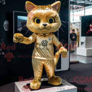 Máscara de gato dourado...