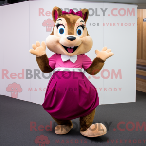 Magenta Chipmunk mascot...