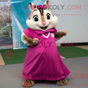 Magenta Chipmunk mascot...