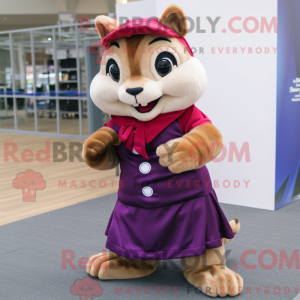 Magenta Chipmunk mascot...