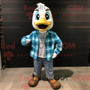 Teal Swans mascot costume...