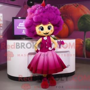 Máscara de cereja magenta...