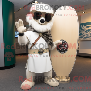 White Celtic Shield maskot...
