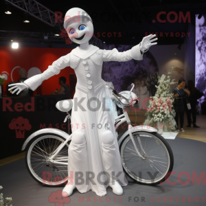 Sølv Unicyclist maskot...