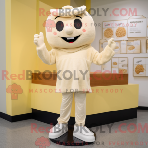 Krémová postava maskota Pho...